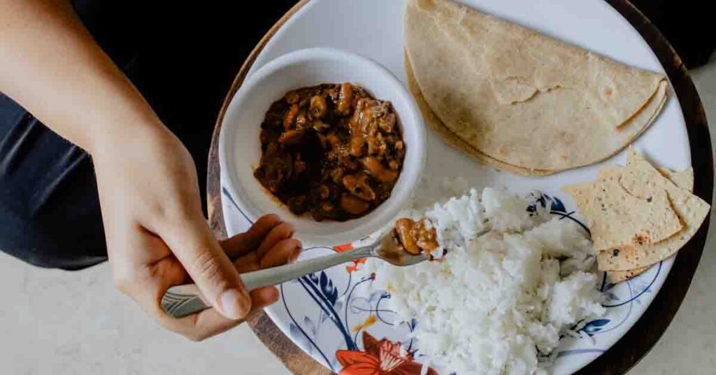 An Indian food plate